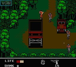 In-game screen of the game Snake's Revenge on Nintendo NES