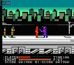 In-game screen of the game Spartan X 2 on Nintendo NES