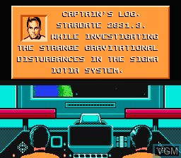 In-game screen of the game Star Trek - 25th Anniversary on Nintendo NES