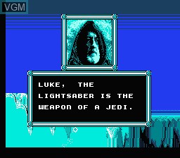 In-game screen of the game Star Wars - The Empire Strikes Back on Nintendo NES