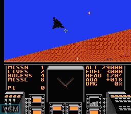 In-game screen of the game Stealth ATF on Nintendo NES