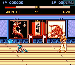In-game screen of the game Street Fighter VI 12 Peoples on Nintendo NES