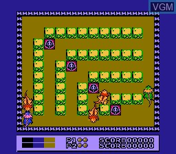 In-game screen of the game Tagin' Dragon on Nintendo NES