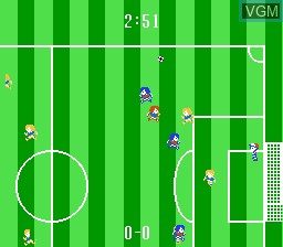 In-game screen of the game Top Striker on Nintendo NES
