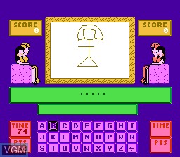 In-game screen of the game Win, Lose or Draw on Nintendo NES