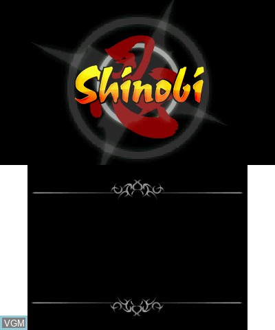 Title screen of the game Shinobi on Nintendo 3DS