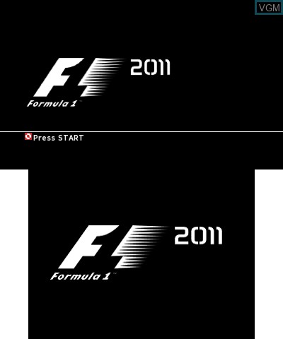Title screen of the game F1 2011 on Nintendo 3DS