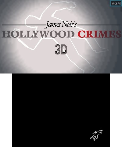 Title screen of the game James Noir's Hollywood Crimes 3D on Nintendo 3DS