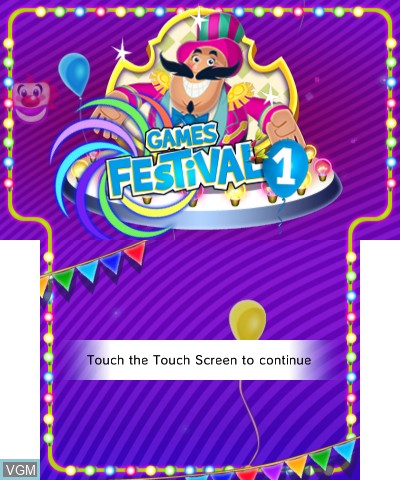 Title screen of the game Games Festival 1 on Nintendo 3DS