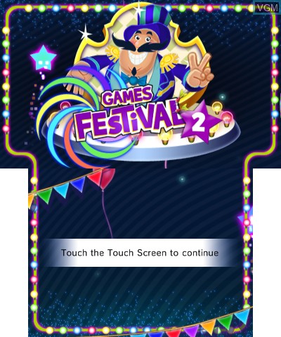 Title screen of the game Games Festival 2 on Nintendo 3DS