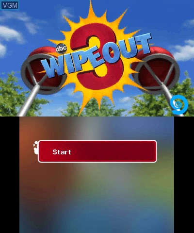 Title screen of the game Wipeout 3 on Nintendo 3DS