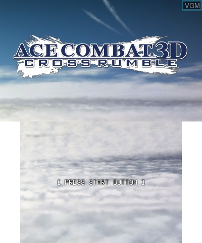 Title screen of the game Ace Combat 3D - Cross Rumble on Nintendo 3DS
