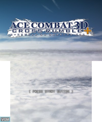 Title screen of the game Ace Combat 3D - Cross Rumble+ on Nintendo 3DS