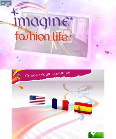 Title screen of the game Imagine - Fashion Life on Nintendo 3DS