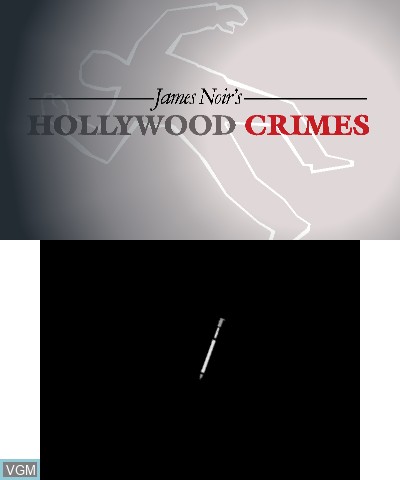 Title screen of the game James Noir's Hollywood Crimes on Nintendo 3DS
