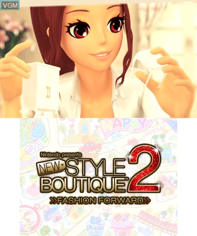 Title screen of the game New Style Boutique 2 - Fashion Forward on Nintendo 3DS