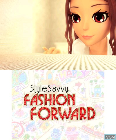 Title screen of the game Style Savvy - Fashion Forward on Nintendo 3DS