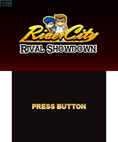 Title screen of the game River City - Rival Showdown on Nintendo 3DS