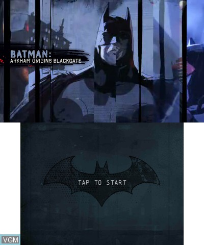 Title screen of the game Batman - Arkham Origins Blackgate on Nintendo 3DS