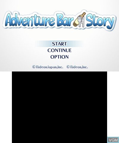 Title screen of the game Adventure Bar Story on Nintendo 3DS