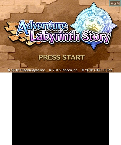 Title screen of the game Adventure Labyrinth Story on Nintendo 3DS