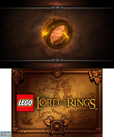 Menu screen of the game LEGO The Lord of the Rings on Nintendo 3DS