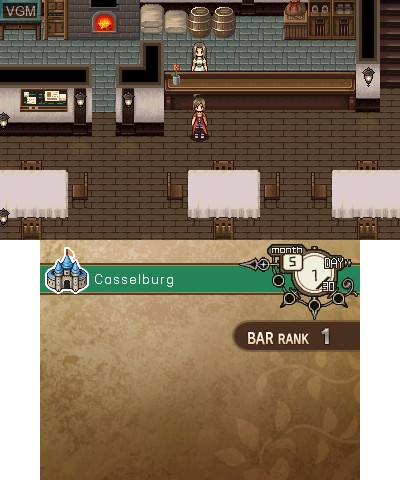 Menu screen of the game Adventure Bar Story on Nintendo 3DS