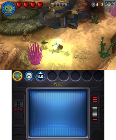 In-game screen of the game LEGO Star Wars III - The Clone Wars on Nintendo 3DS