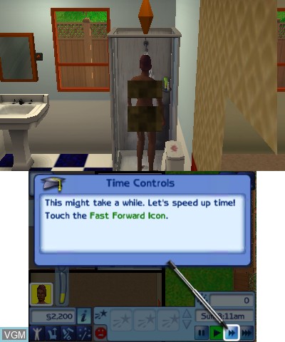 In-game screen of the game Sims 3, The on Nintendo 3DS