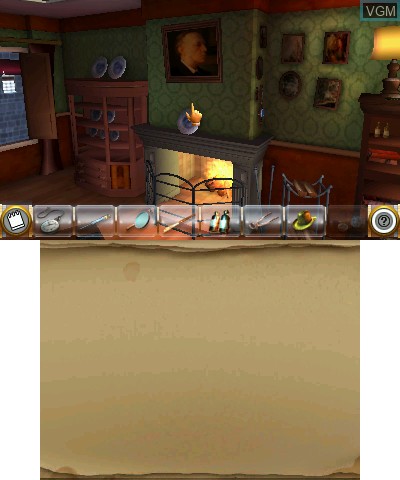 In-game screen of the game Secret Mysteries in London on Nintendo 3DS