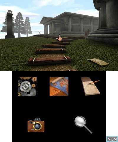 In-game screen of the game Myst on Nintendo 3DS