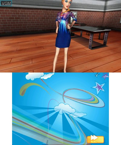 In-game screen of the game Imagine - Fashion World 3D on Nintendo 3DS