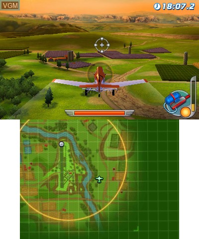 In-game screen of the game Disney Planes on Nintendo 3DS