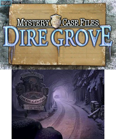 In-game screen of the game Mystery Case Files - Dire Grove on Nintendo 3DS