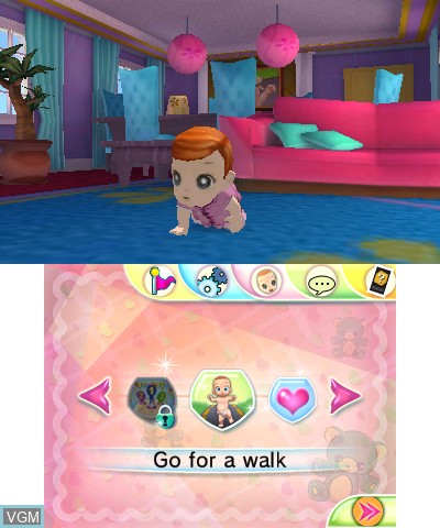 In-game screen of the game I Love My Little Girl on Nintendo 3DS
