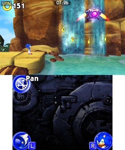 In-game screen of the game Sonic Toon - Island Adventure on Nintendo 3DS