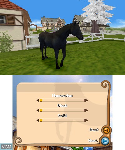 In-game screen of the game 2 in 1 - Life with Horses 3D + My Baby Pet Hotel 3D on Nintendo 3DS