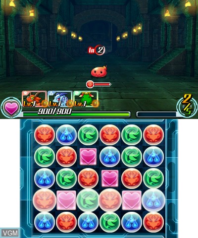 In-game screen of the game Puzzle & Dragons Z + Puzzle & Dragons - Super Mario Bros. Edition on Nintendo 3DS