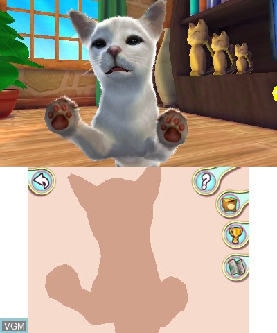 In-game screen of the game I Love My Cats on Nintendo 3DS
