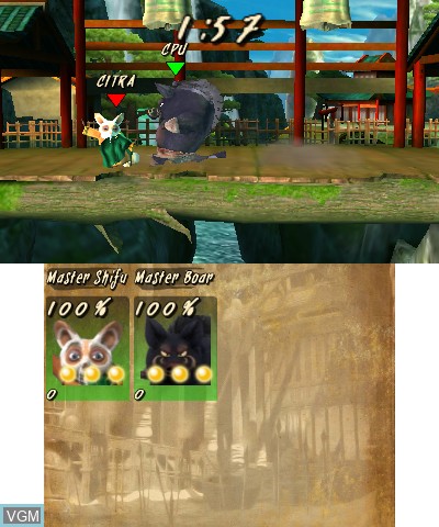 In-game screen of the game Kung Fu Panda - Showdown of Legendary Legends on Nintendo 3DS