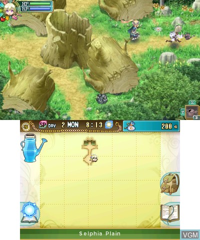 In-game screen of the game Rune Factory 4 on Nintendo 3DS