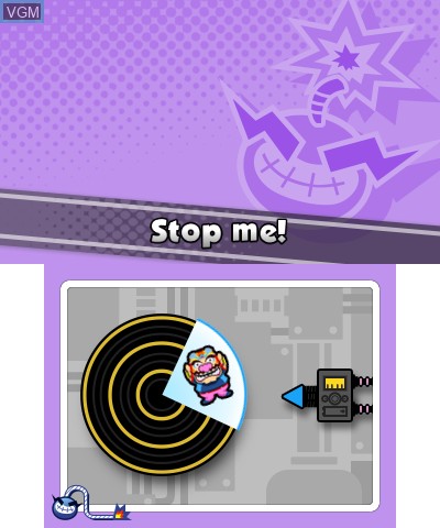In-game screen of the game Warioware Gold on Nintendo 3DS