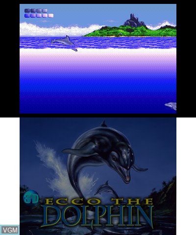 In-game screen of the game 3D Ecco the Dolphin on Nintendo 3DS