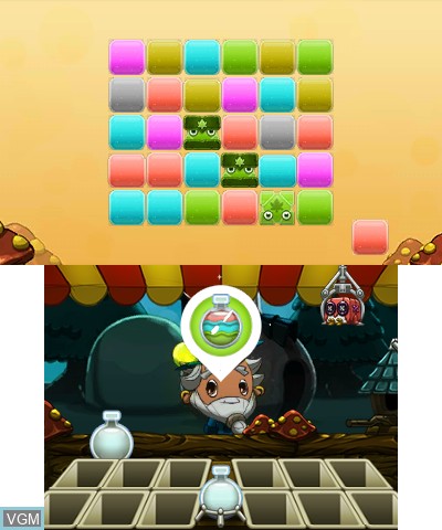 In-game screen of the game Wizdom on Nintendo 3DS