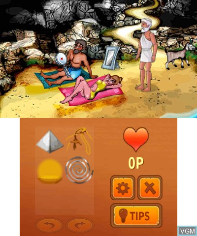 In-game screen of the game Zeus Quest Remastered - Anagennisis of Gaia on Nintendo 3DS