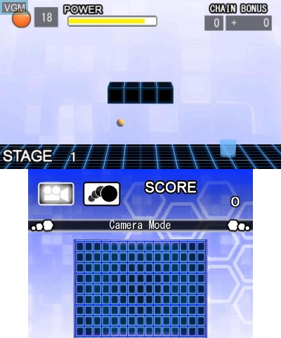 In-game screen of the game Ping Pong Trick Shot2 on Nintendo 3DS