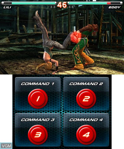 In-game screen of the game Tekken 3D - Prime Edition on Nintendo 3DS