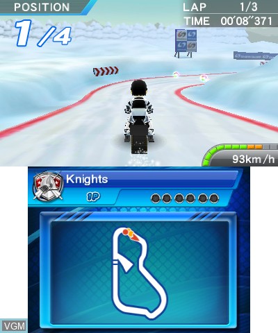 In-game screen of the game Sports Island 3D on Nintendo 3DS