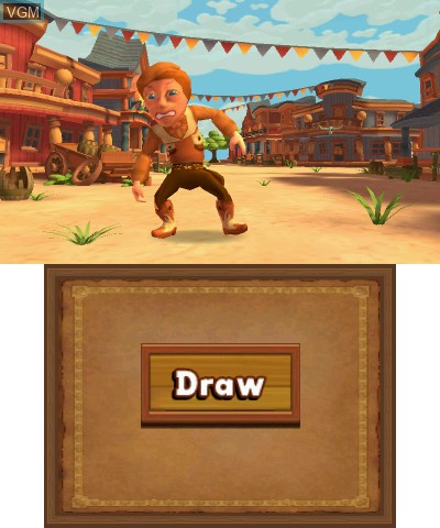 In-game screen of the game Carnival Games - Wild West 3D on Nintendo 3DS