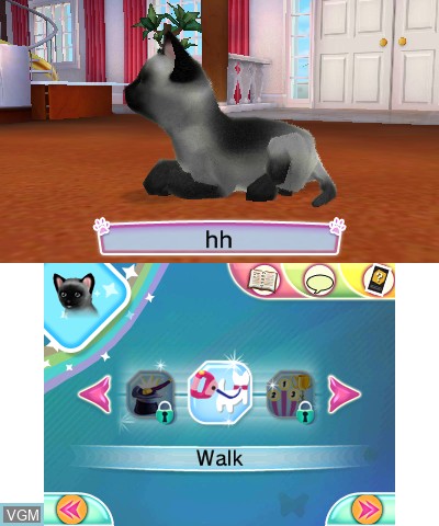 In-game screen of the game Cats & Dogs - Pets at Play on Nintendo 3DS